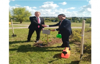 On 15 August 2024, Ambassador, along with the Mayor of Orsha HE Mr. Igor Moroz, participated in a tree plantation ceremony under Honourable Prime Minister’s #EkPedMaaKeNaam campaign.